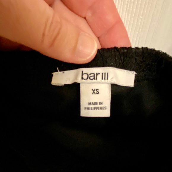 Bar III Black Long Sleeve Sexy Lace Blouse Flowy Sleeves Nylon Spandex XS - Picture 8 of 10